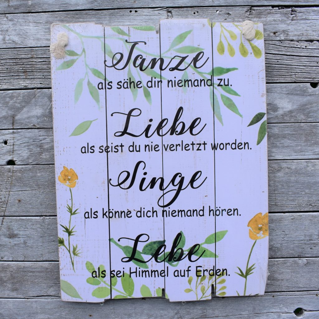 35++ Dein laecheln sprueche baby , Wandbild Tanze. Liebe. Singe. Lebe. ThoKuToys