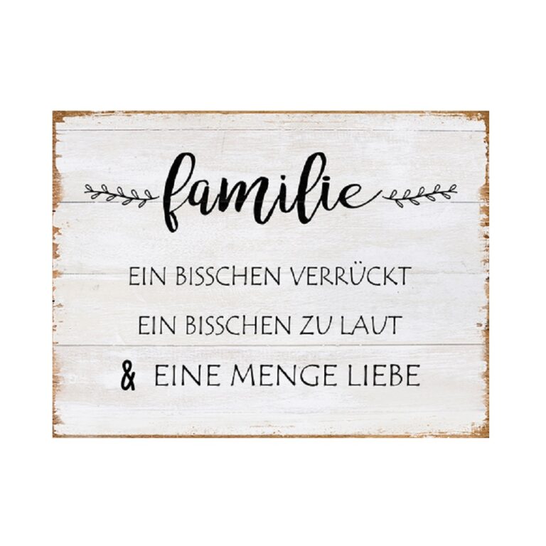 Wandbild mit Spruch Familie ein bisschen verrückt … ThoKuToys